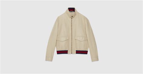 gucci giacca pelle|Bomber e Giubbotti in Pelle Uomo Firmati .